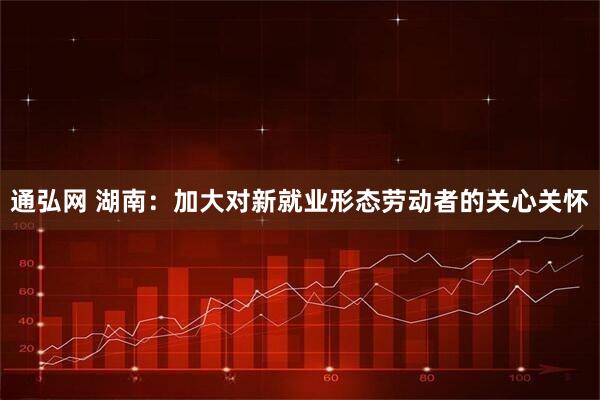 通弘网 湖南：加大对新就业形态劳动者的关心关怀